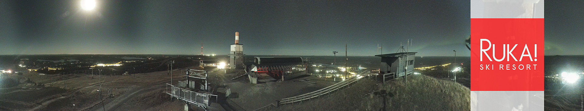 Ruka Ruka Summit 360 snow cam captured at 29 September 2026 at 11:32 pm GMT+3