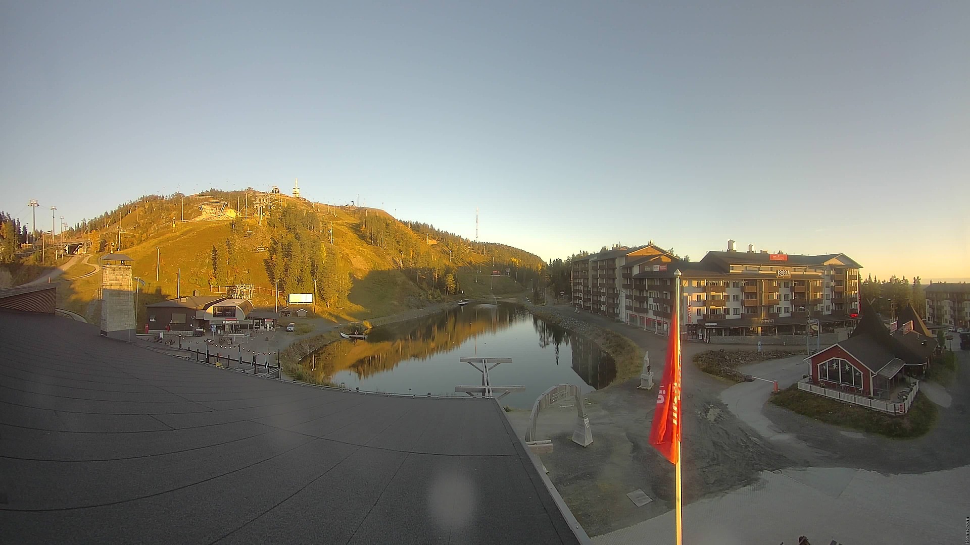 Ruka Ruka Village Front Slopes snow cam captured at 15 September 2026 at 7:08 pm GMT+3