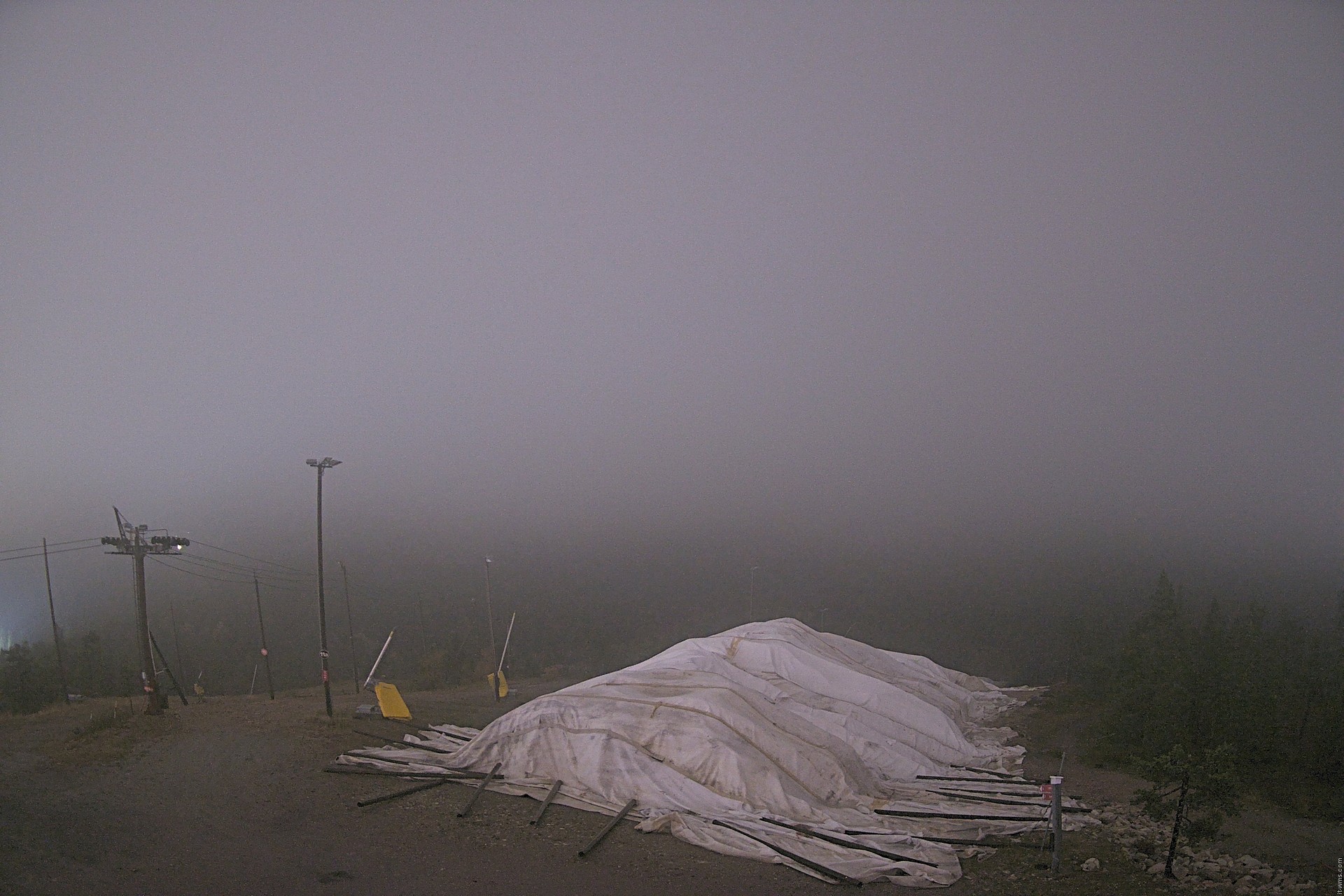 Ruka Pessari Summit snow cam captured at 16 September 2026 at 11:56 pm GMT+3