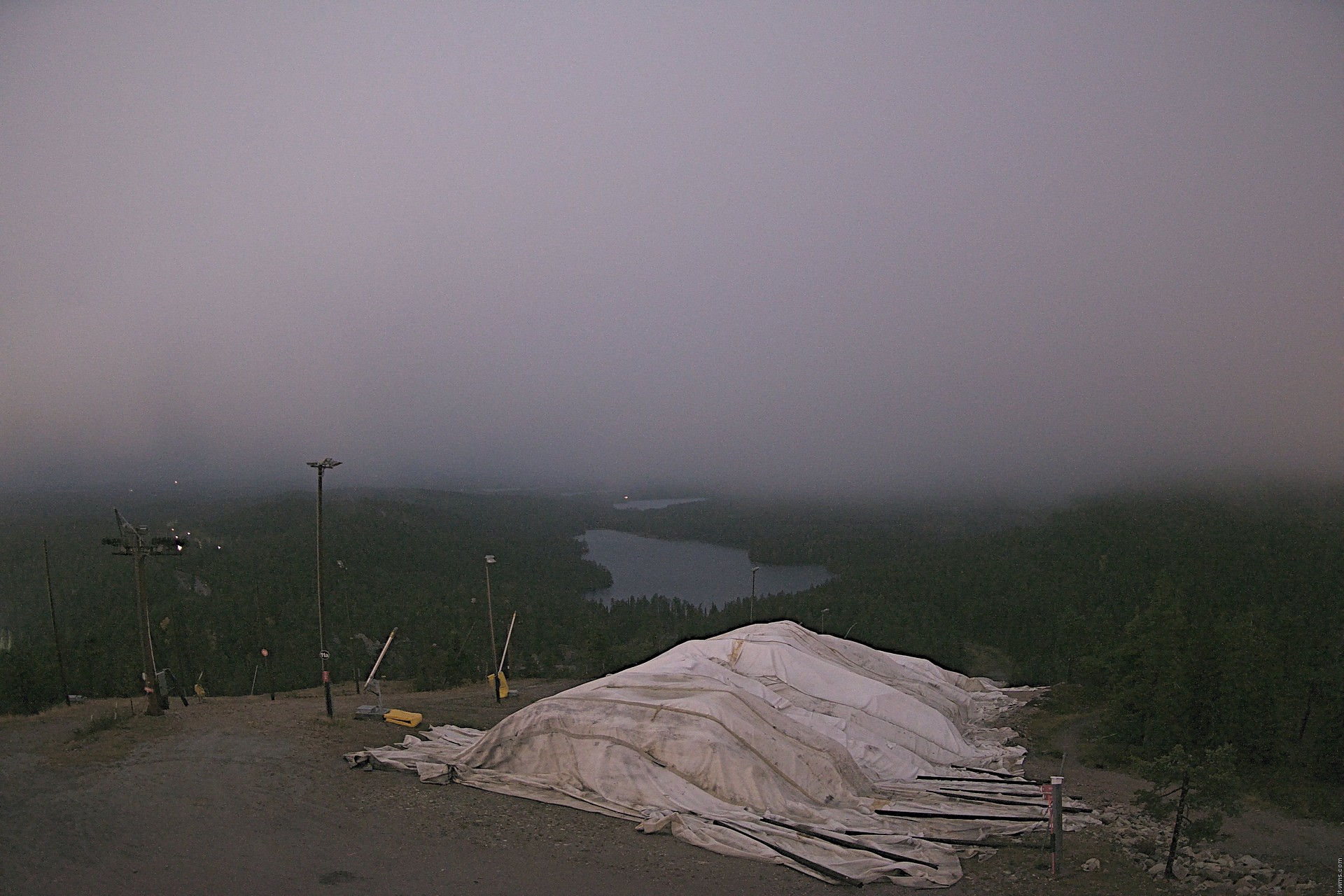 Ruka Pessari Summit snow cam captured at 26 September 2026 at 11:51 pm GMT+3