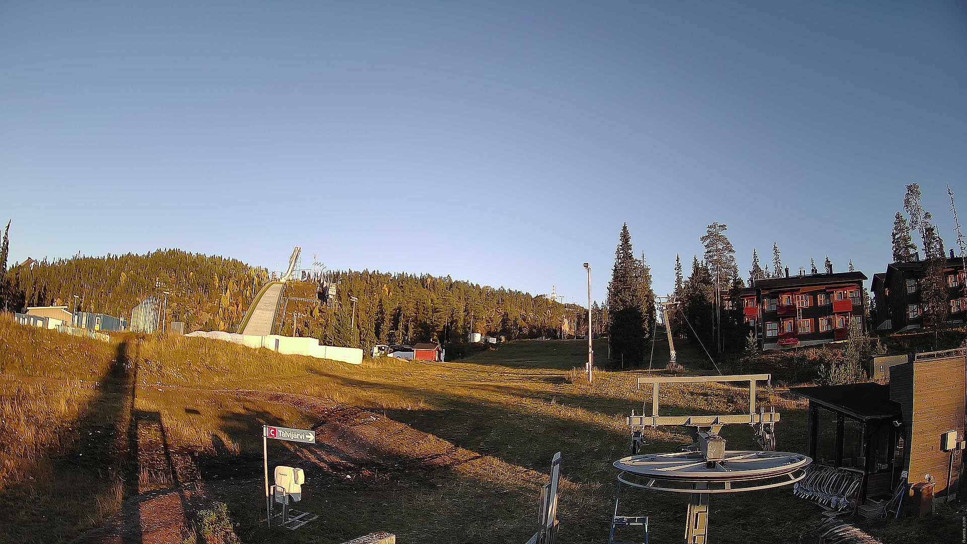 Ruka Talvijärvi snow cam captured at 15 September 2026 at 7:08 pm GMT+3