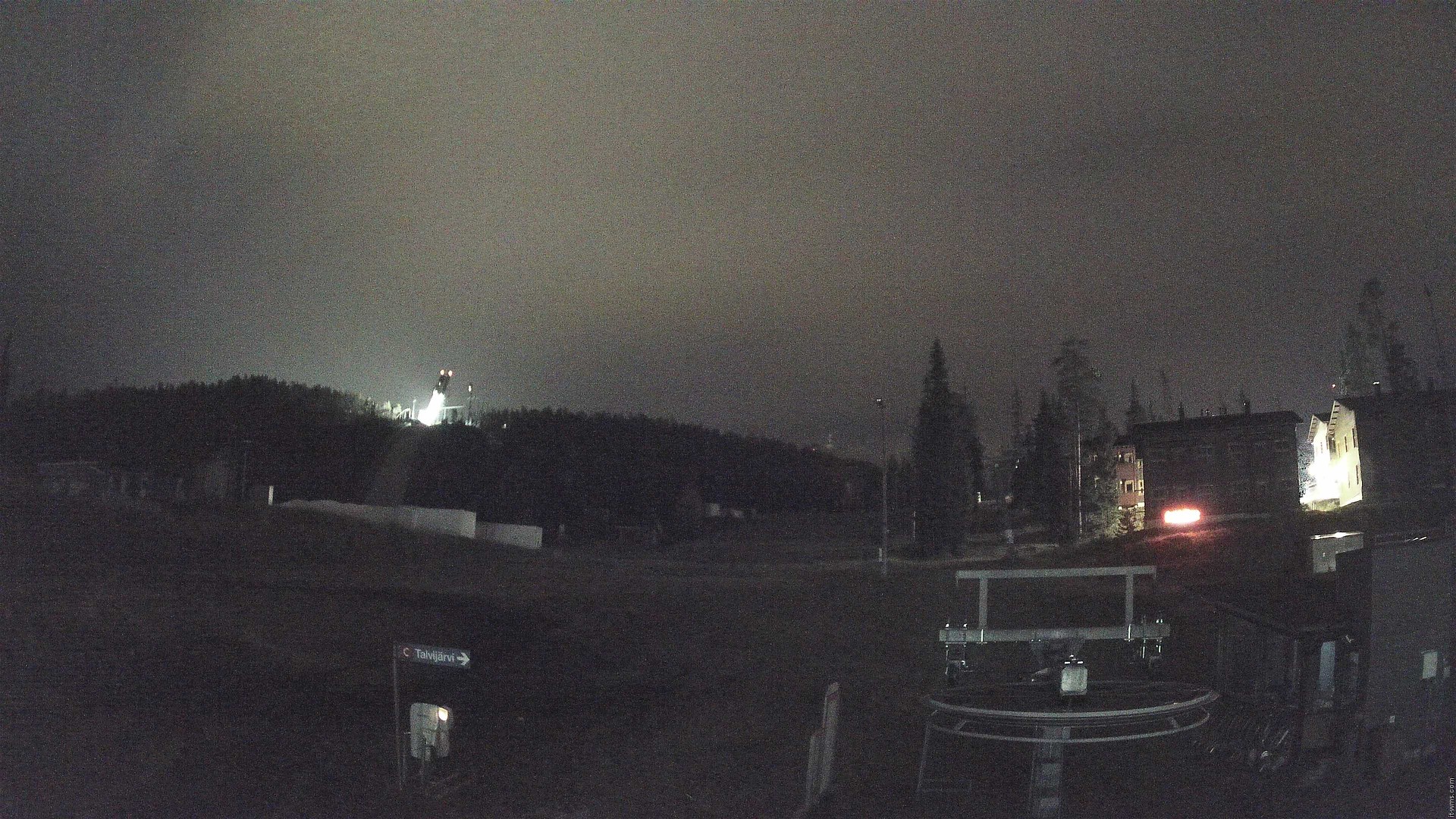 Ruka Talvijärvi snow cam captured at 2 October 2026 at 11:08 pm GMT+3