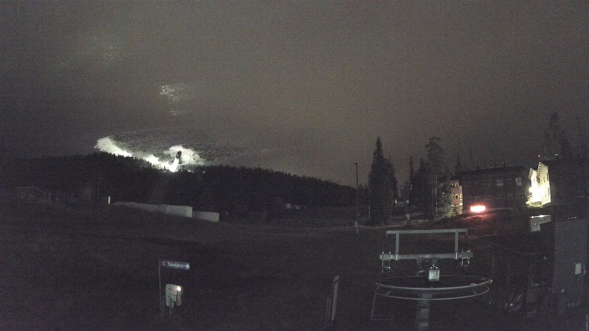 Ruka Talvijärvi snow cam captured at 4 October 2026 at 11:01 pm GMT+3