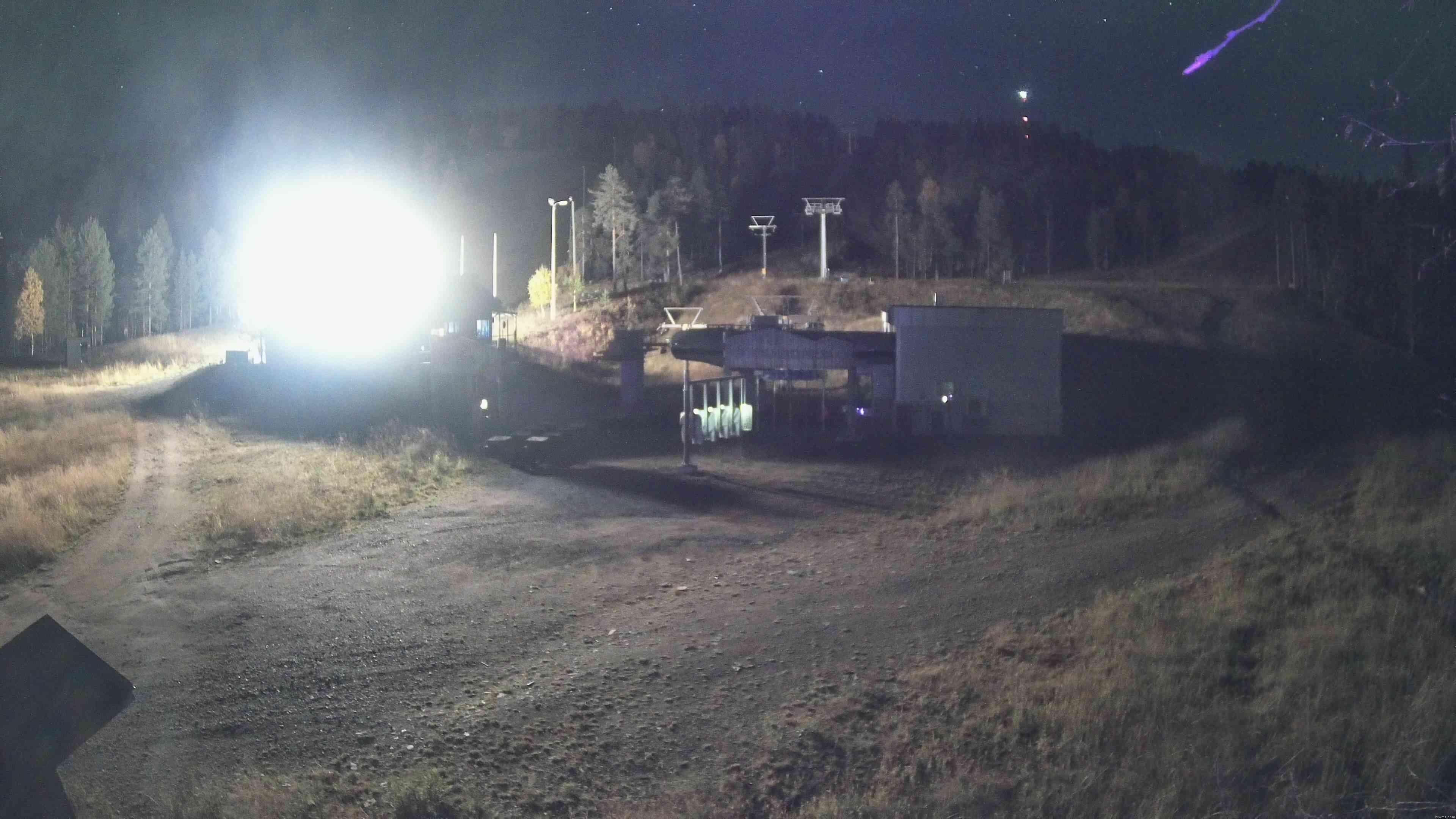 Pyhä PohjoisExpress Base snow cam captured at 14 September 2026 at 11:08 pm GMT+3