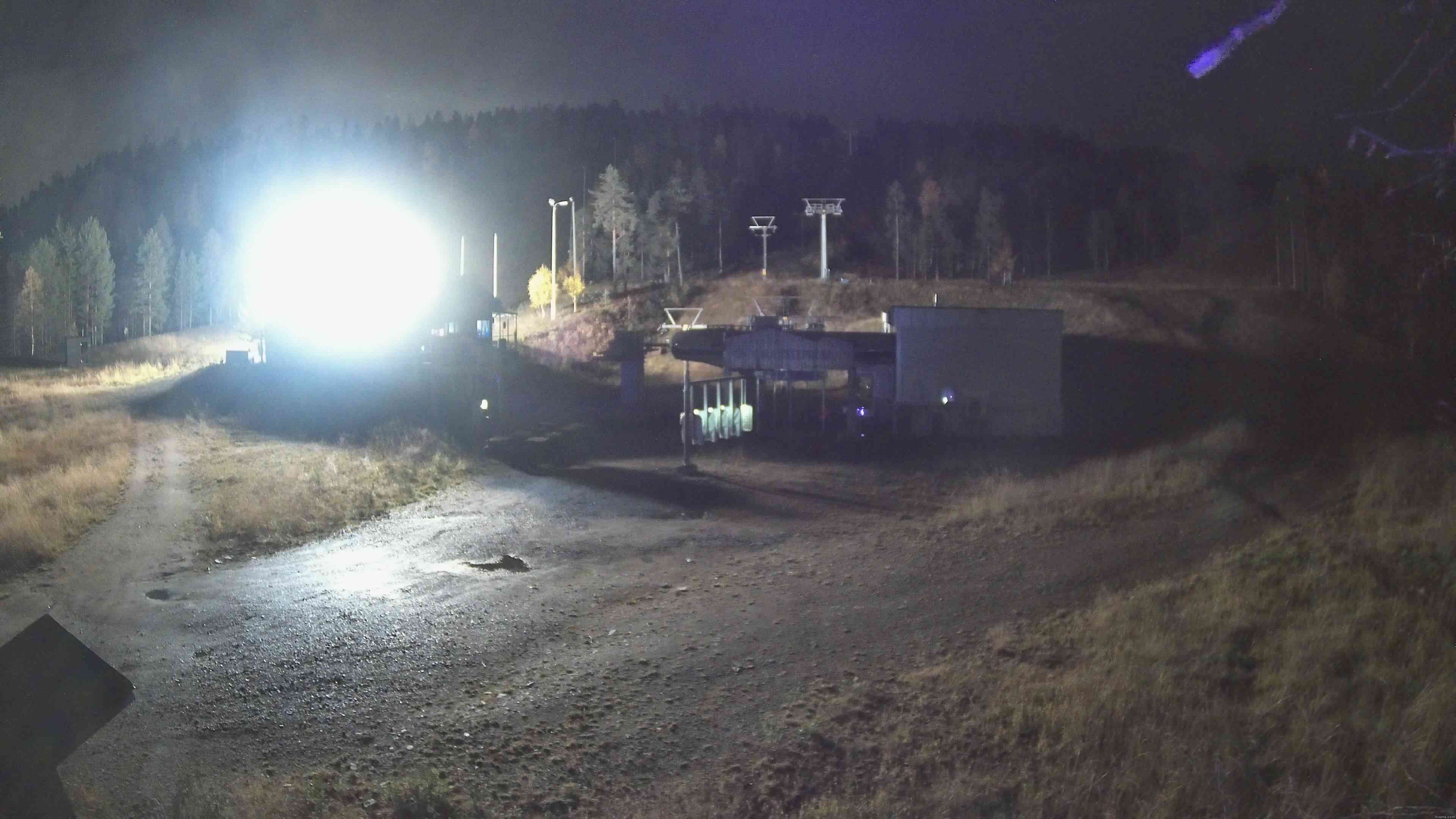 Pyhä PohjoisExpress Base snow cam captured at 19 September 2026 at 11:10 pm GMT+3