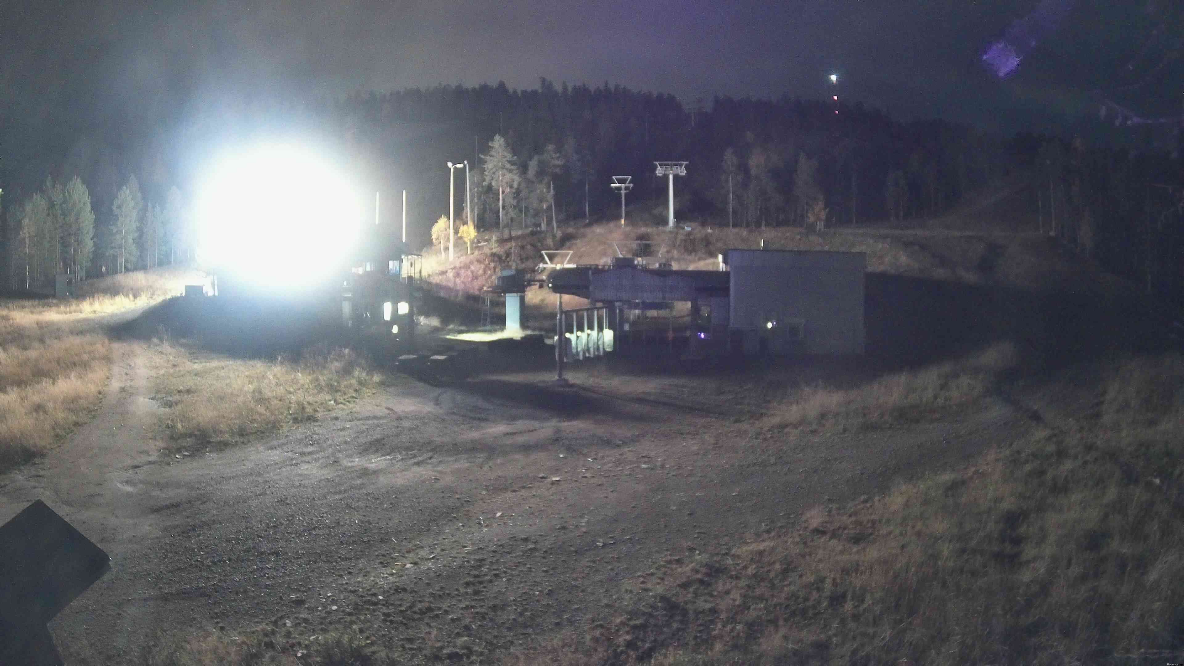 Pyhä PohjoisExpress Base snow cam captured at 22 September 2026 at 11:10 pm GMT+3