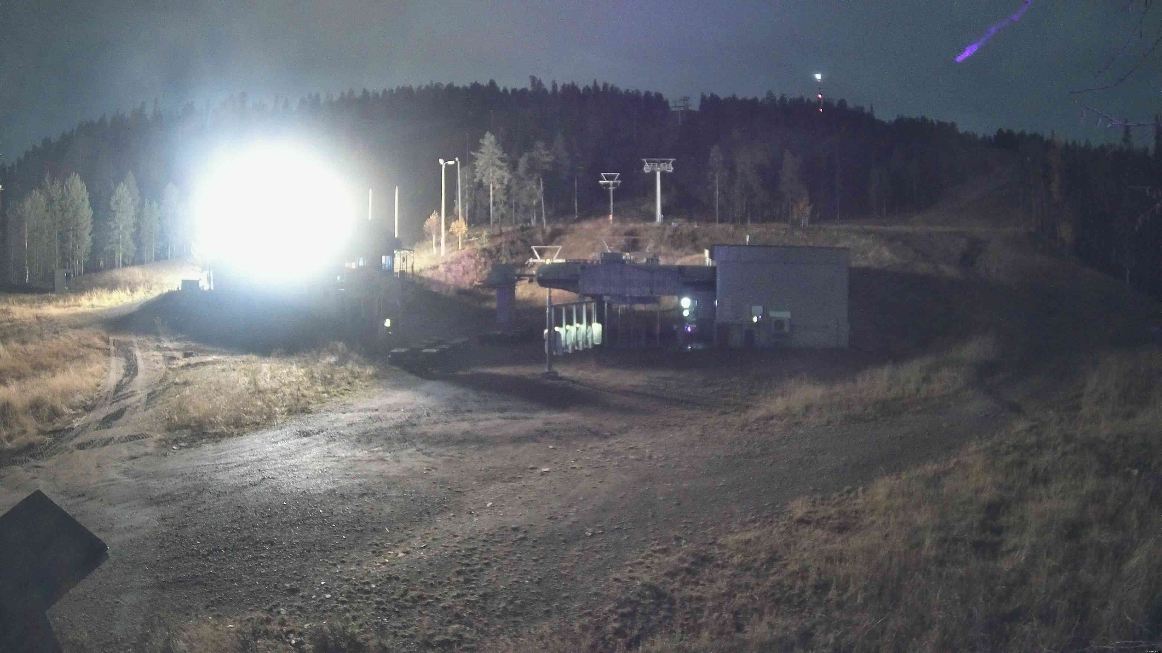 Pyhä PohjoisExpress Base snow cam captured at 25 September 2026 at 11:05 pm GMT+3