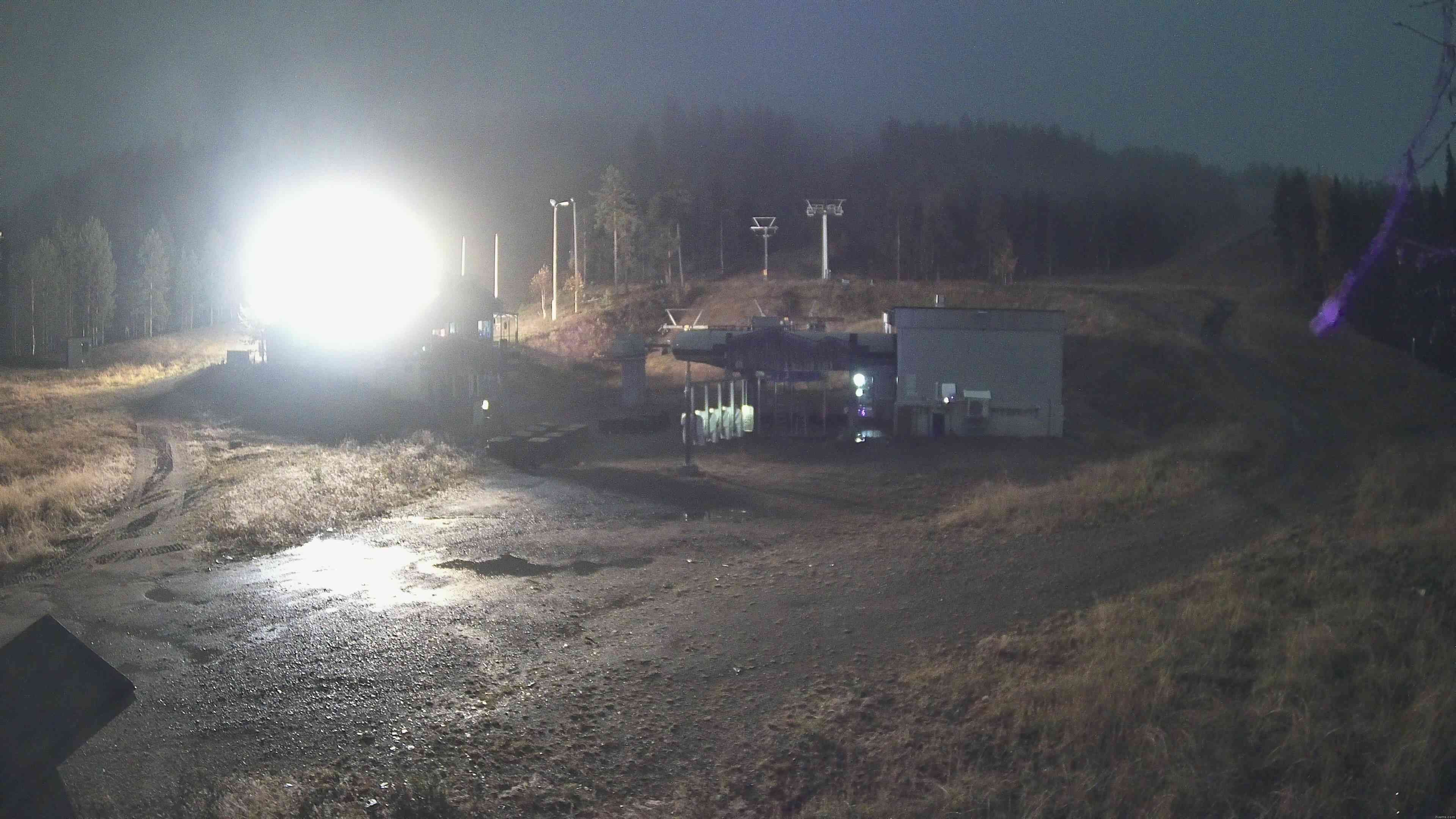 Pyhä PohjoisExpress Base snow cam captured at 26 September 2026 at 11:07 pm GMT+3