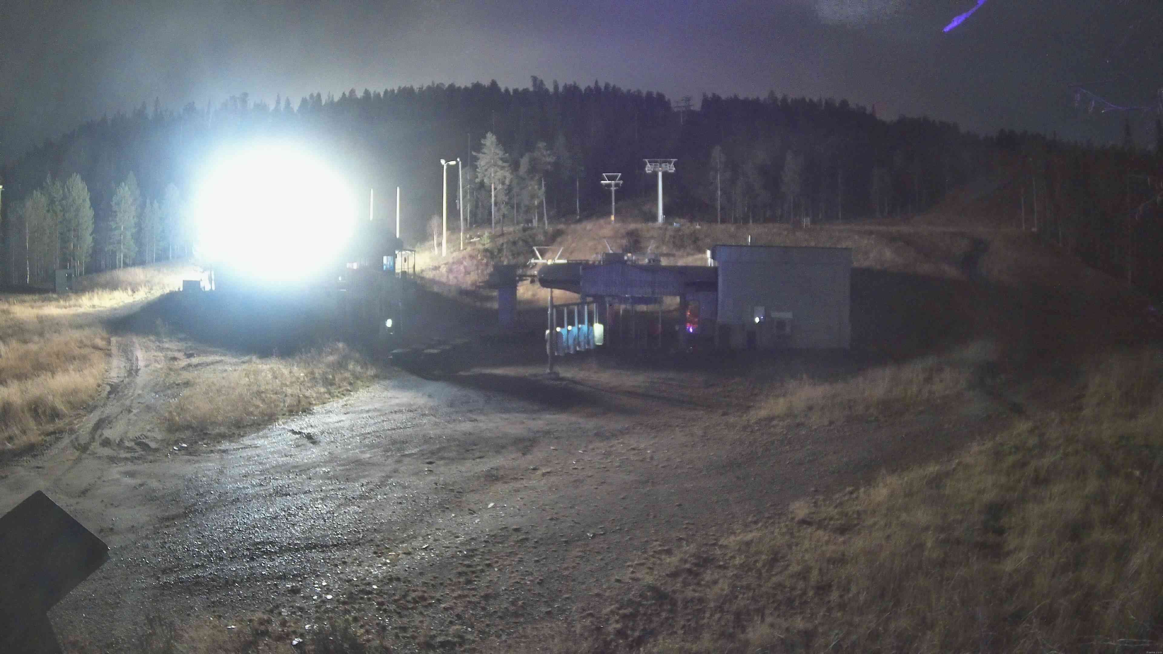 Pyhä PohjoisExpress Base snow cam captured at 1 October 2026 at 11:14 pm GMT+3