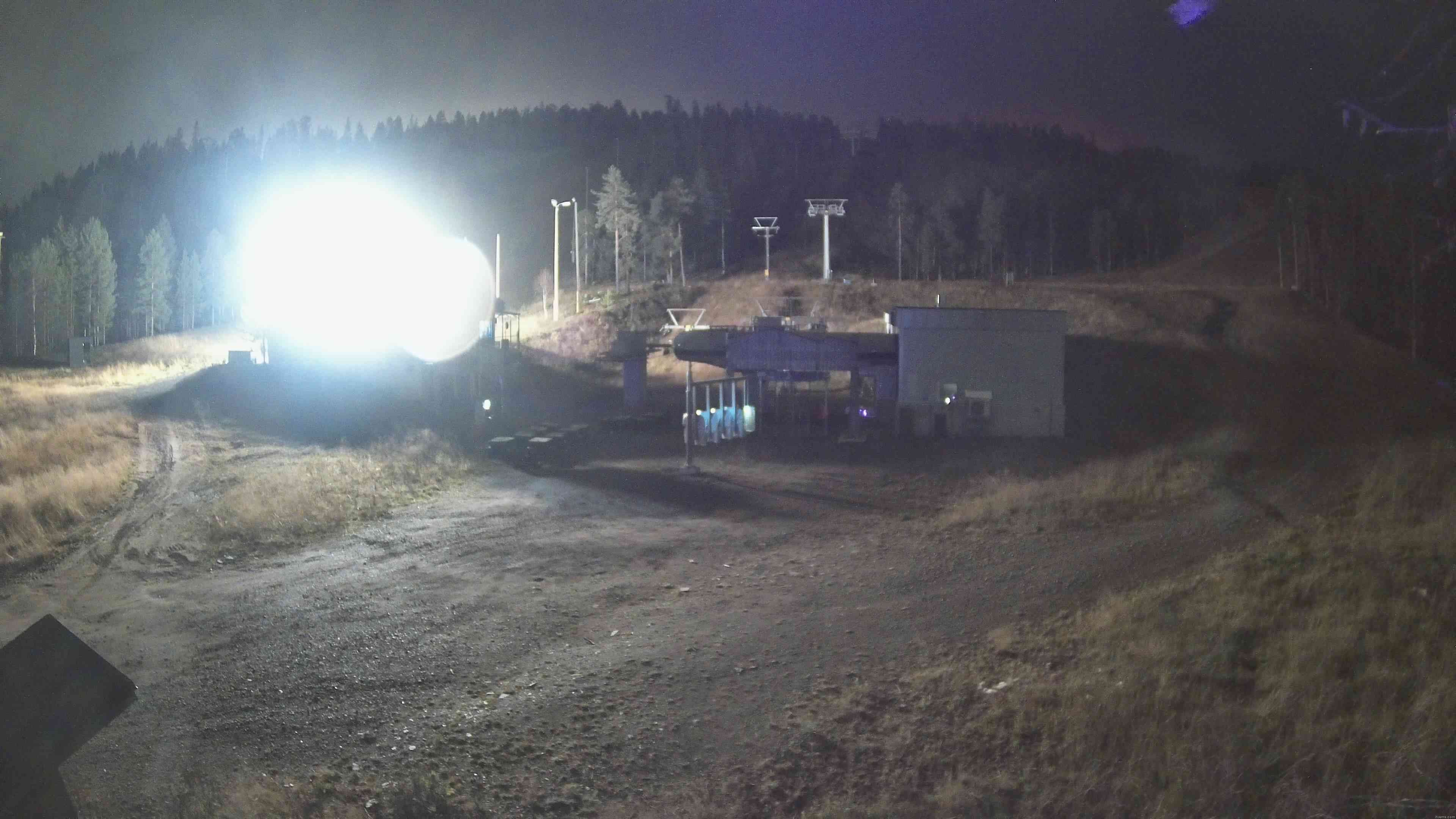 Pyhä PohjoisExpress Base snow cam captured at 2 October 2026 at 11:08 pm GMT+3