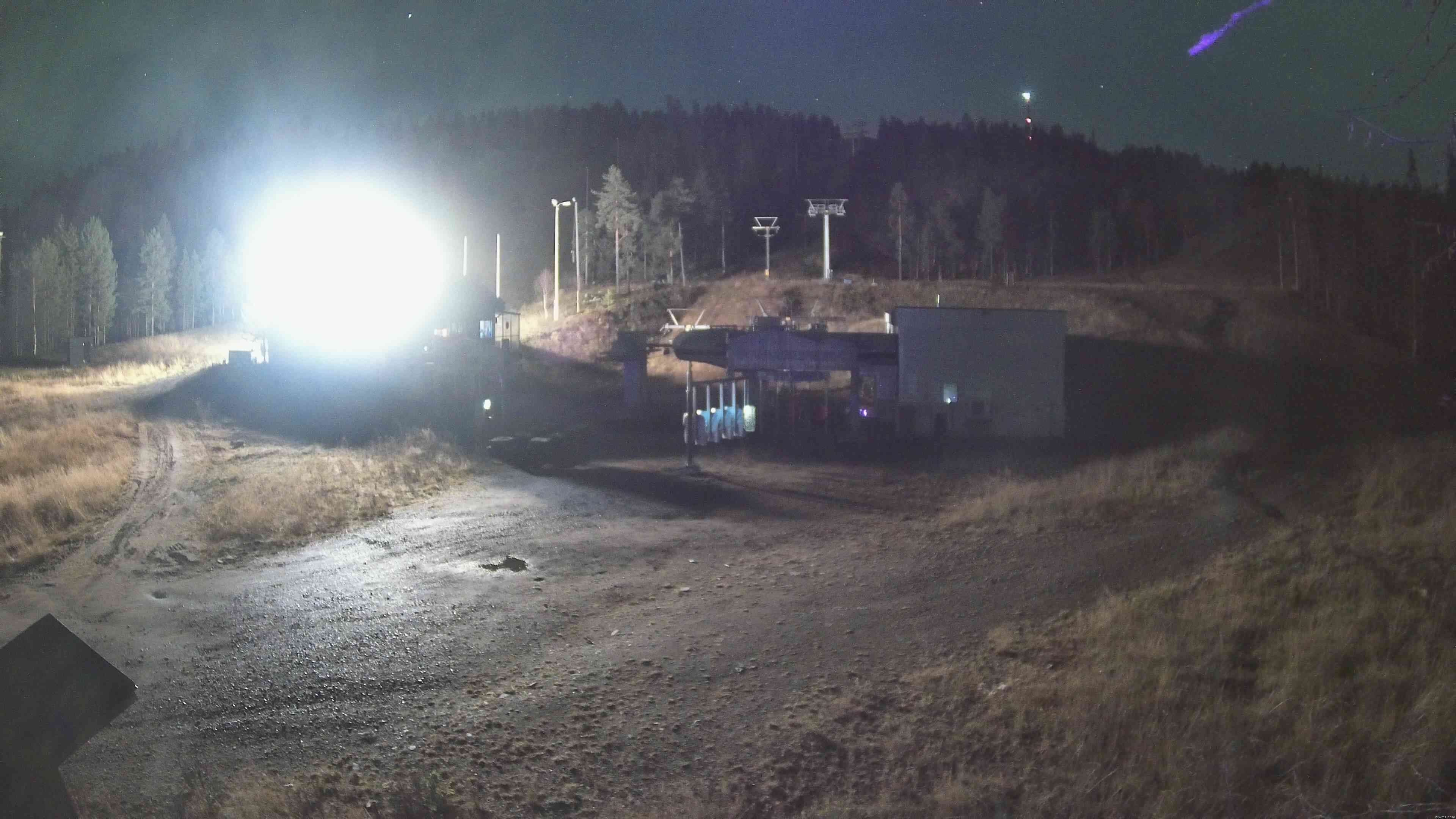 Pyhä PohjoisExpress Base snow cam captured at 4 October 2026 at 11:07 pm GMT+3