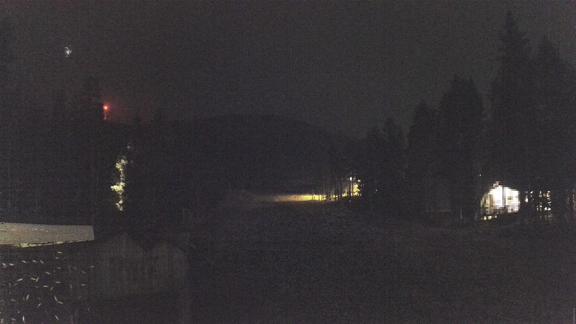 Pyhä Family Slopes Base snow cam captured at 1 October 2026 at 11:14 pm GMT+3