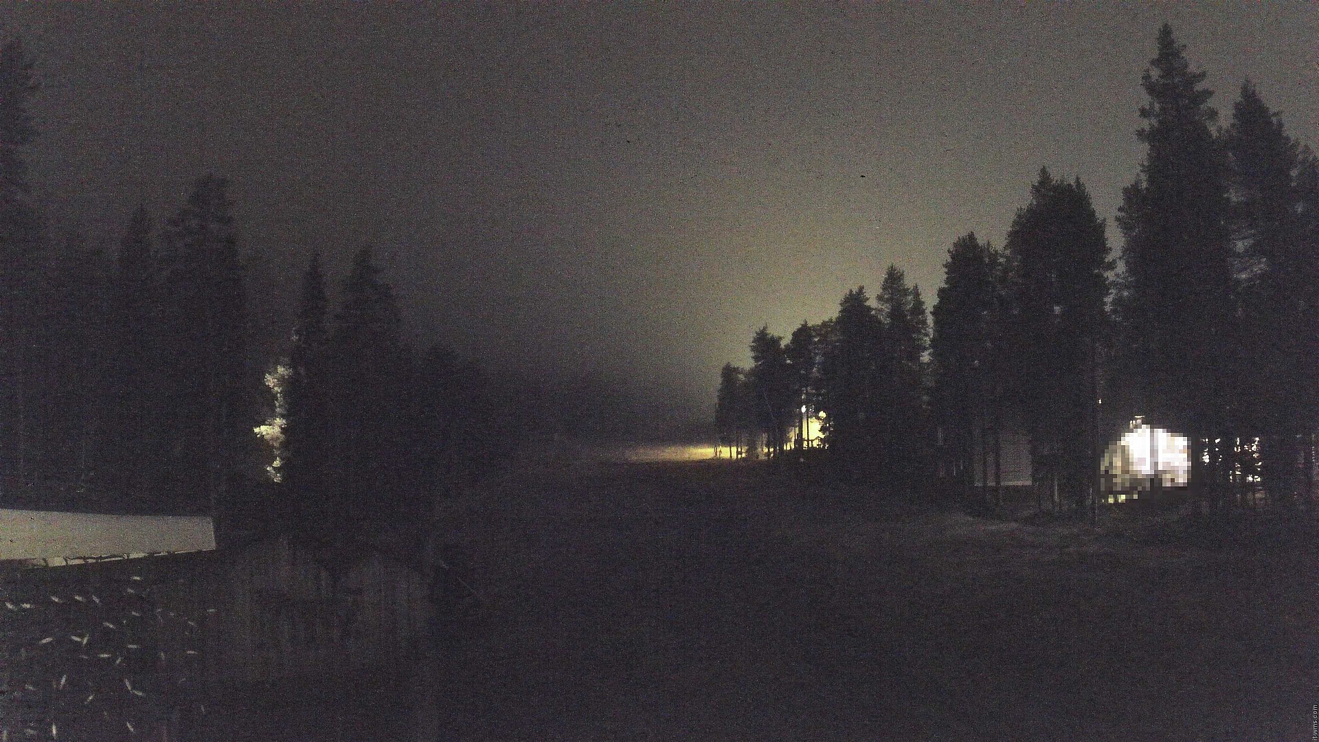 Pyhä Family Slopes Base snow cam captured at 3 October 2026 at 11:03 pm GMT+3