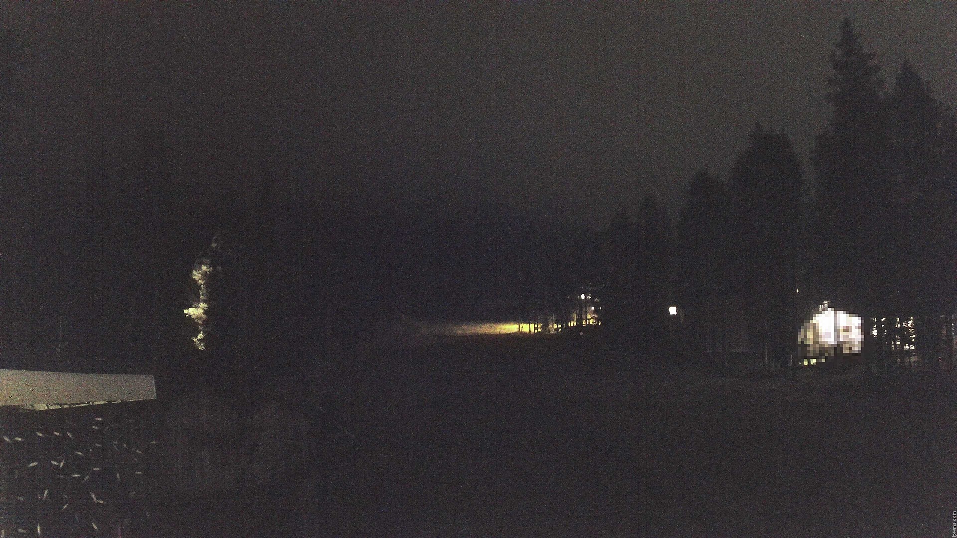 Pyhä Family Slopes Base snow cam captured at 5 October 2026 at 11:03 pm GMT+3