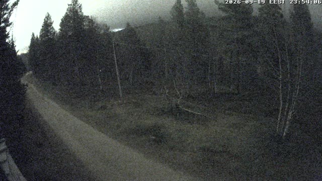 Saariselkä Saariselkä Ski Track Live snow cam captured at 19 September 2026 at 11:54 pm GMT+3
