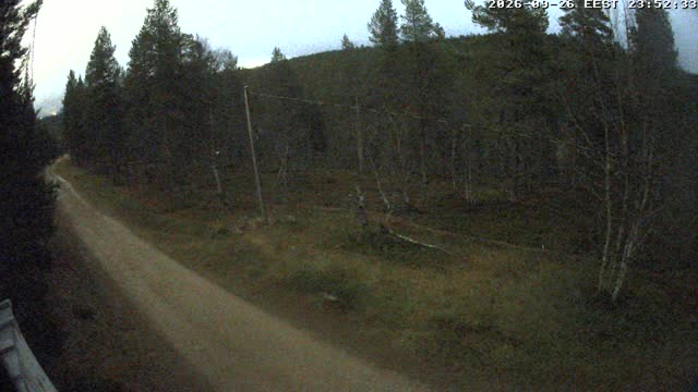Saariselkä Saariselkä Ski Track Live snow cam captured at 26 September 2026 at 11:52 pm GMT+3