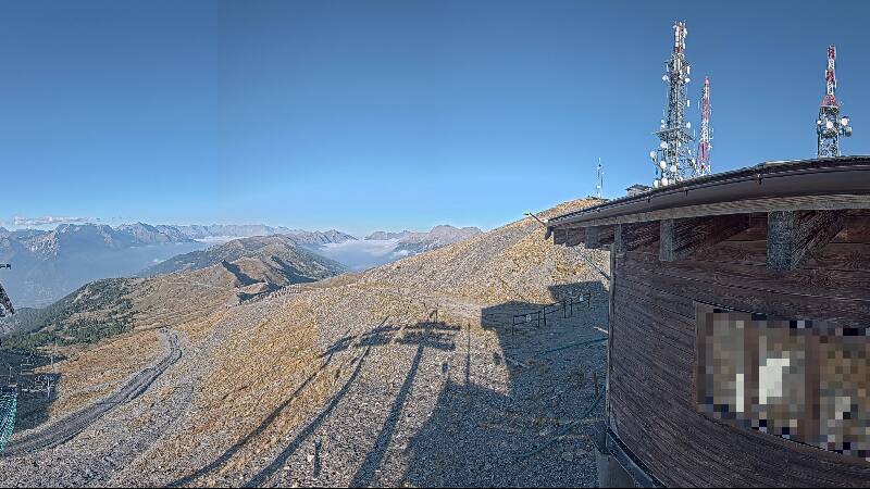 Sestriere Monte Fraiteve snow cam captured at 15 September 2026 at 6:08 pm GMT+2