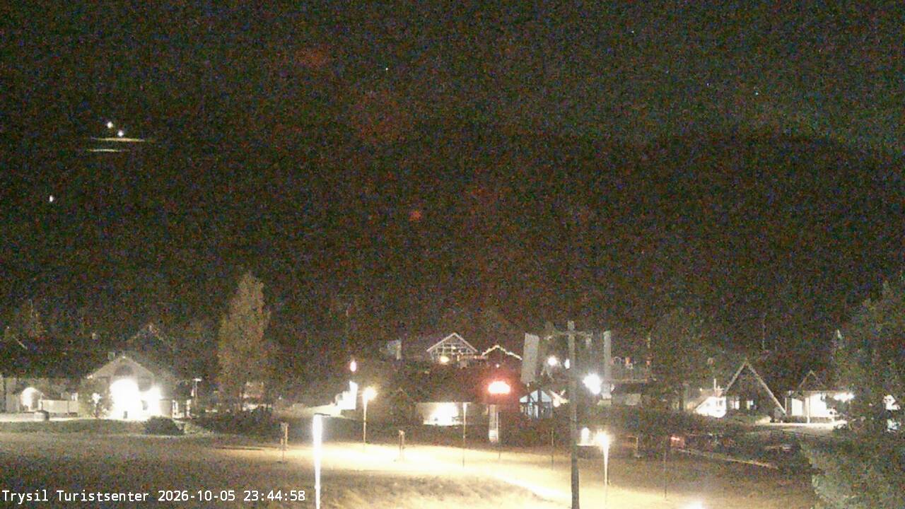 Trysil Trysil Tourist Centre snow cam captured at 5 October 2026 at 11:49 pm GMT+2