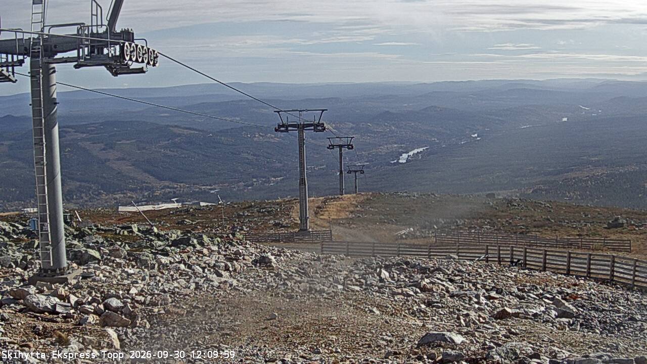 Trysil Skihytta Express Summit snow cam captured at 30 September 2026 at 12:27 pm GMT+2