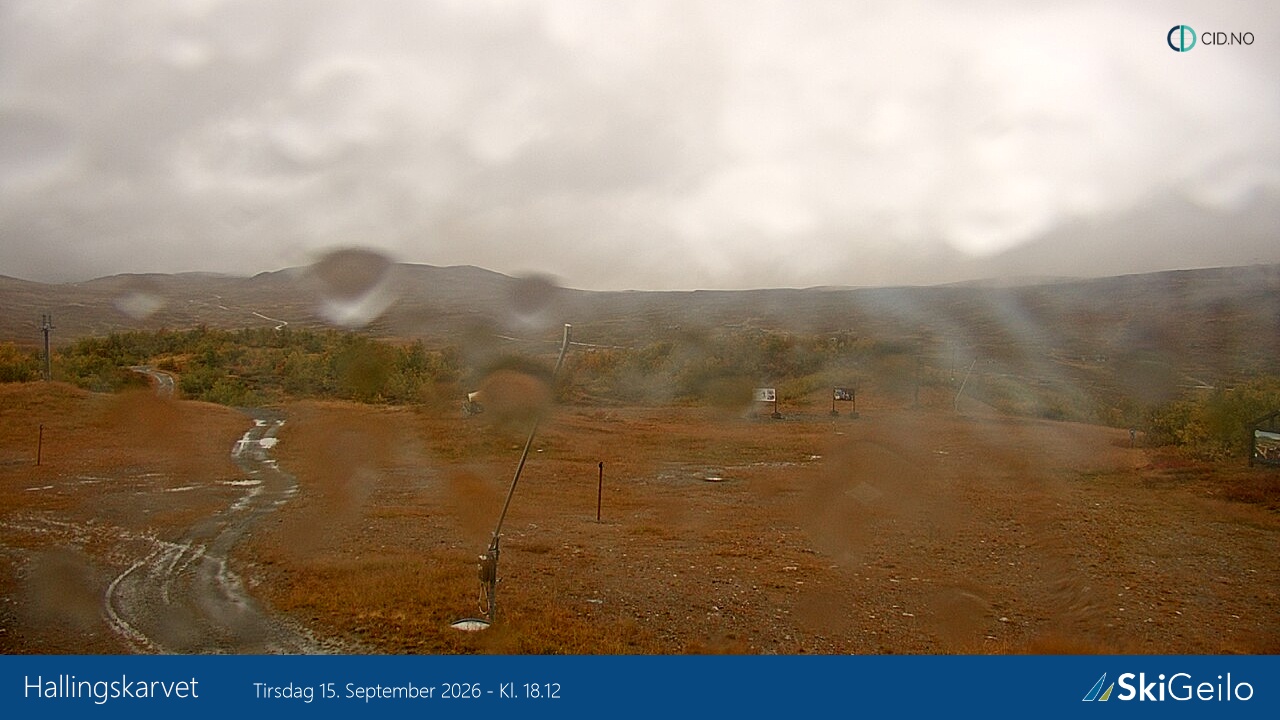 Geilo Geilotoppen Hallingskarvet snow cam captured at 15 September 2026 at 6:14 pm GMT+2