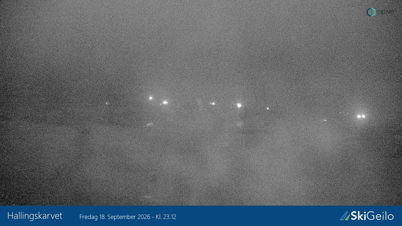 Geilo Geilotoppen Hallingskarvet snow cam captured at 18 September 2026 at 11:17 pm GMT+2