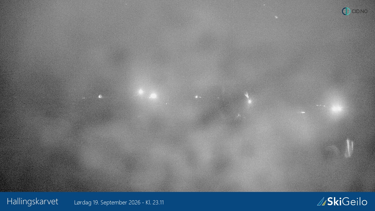 Geilo Geilotoppen Hallingskarvet snow cam captured at 19 September 2026 at 11:12 pm GMT+2