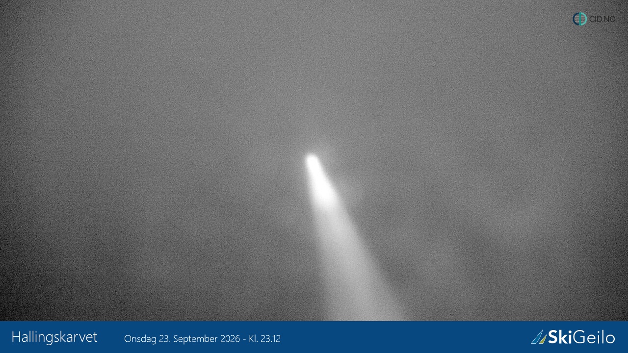 Geilo Geilotoppen Hallingskarvet snow cam captured at 23 September 2026 at 11:23 pm GMT+2