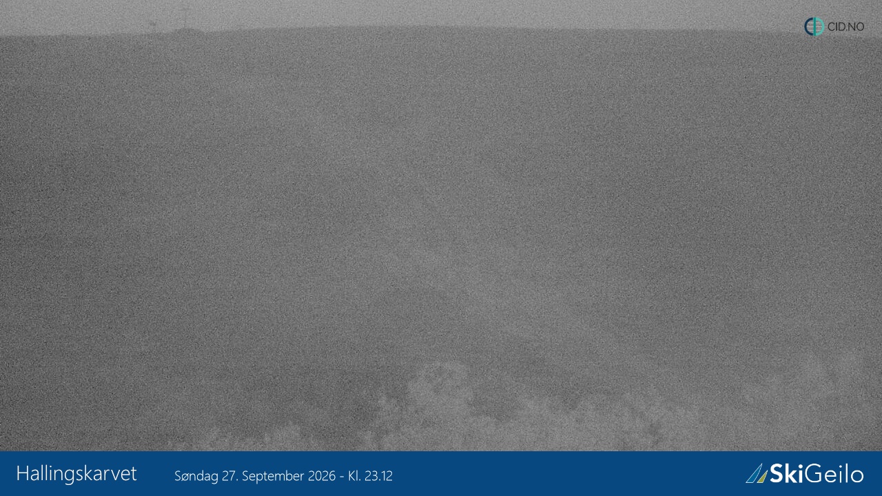 Geilo Geilotoppen Hallingskarvet snow cam captured at 27 September 2026 at 11:15 pm GMT+2