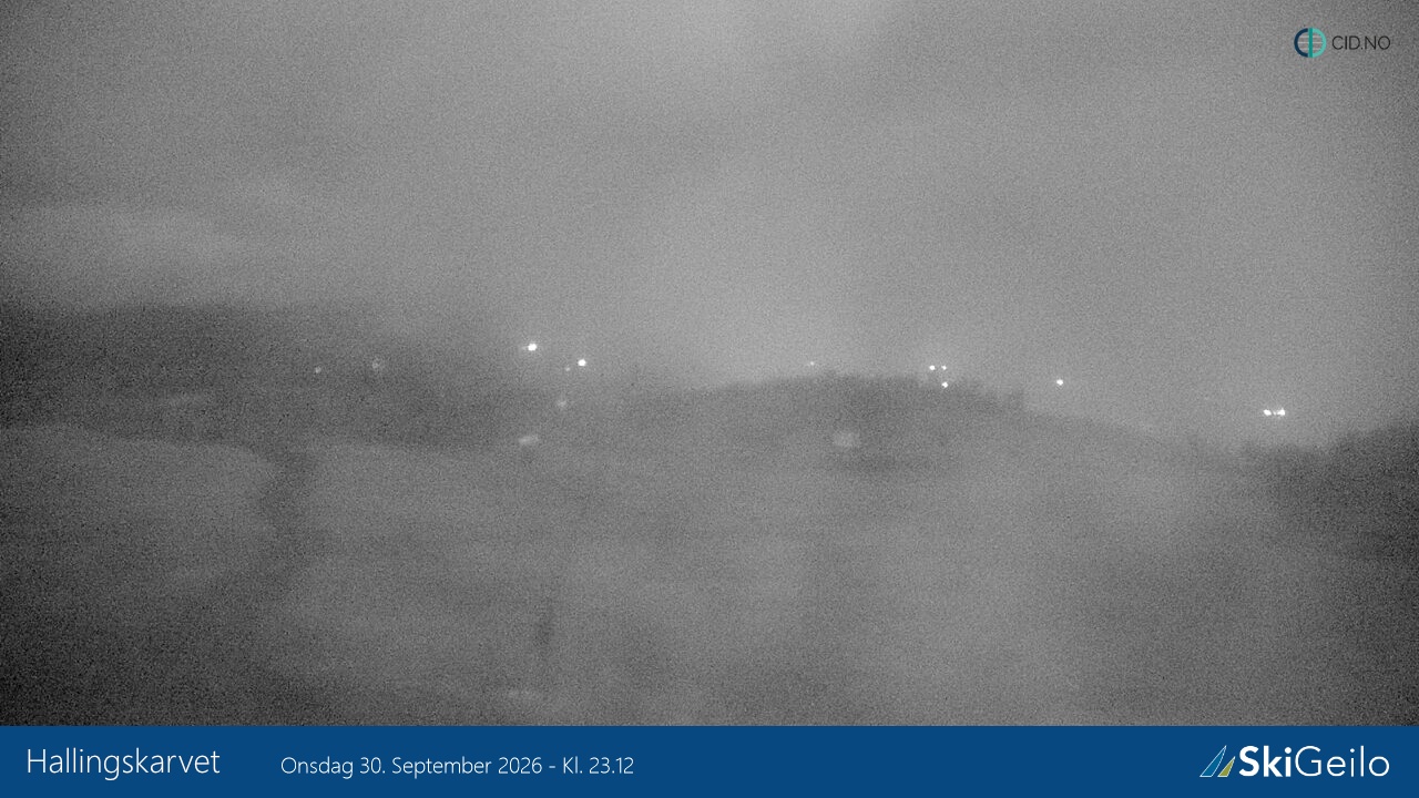 Geilo Geilotoppen Hallingskarvet snow cam captured at 30 September 2026 at 11:20 pm GMT+2
