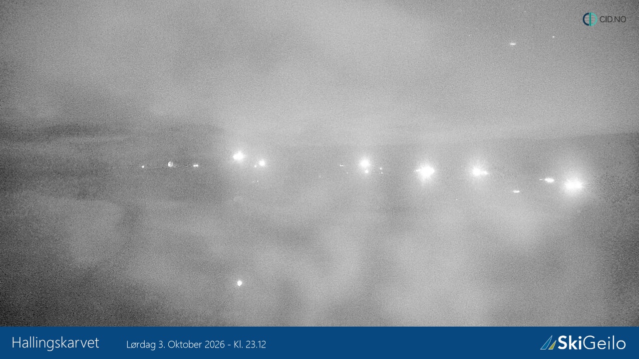 Geilo Geilotoppen Hallingskarvet snow cam captured at 3 October 2026 at 11:16 pm GMT+2