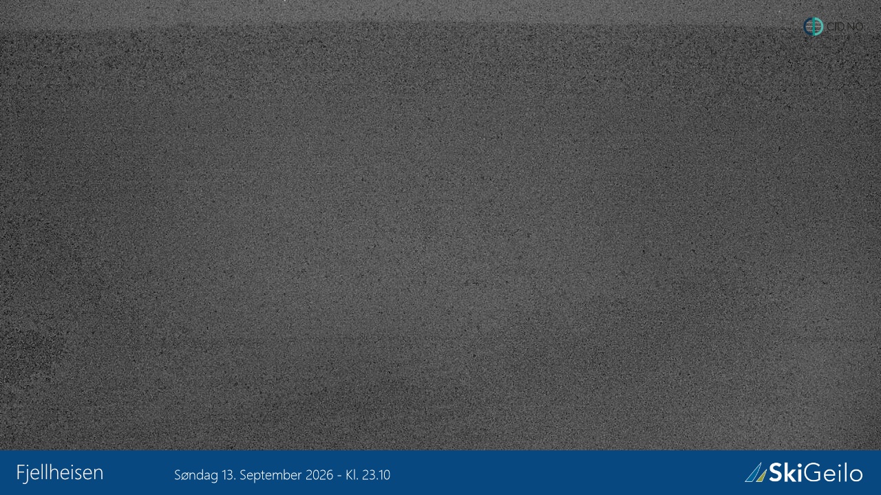 Geilo Fjellheisen snow cam captured at 13 September 2026 at 11:15 pm GMT+2