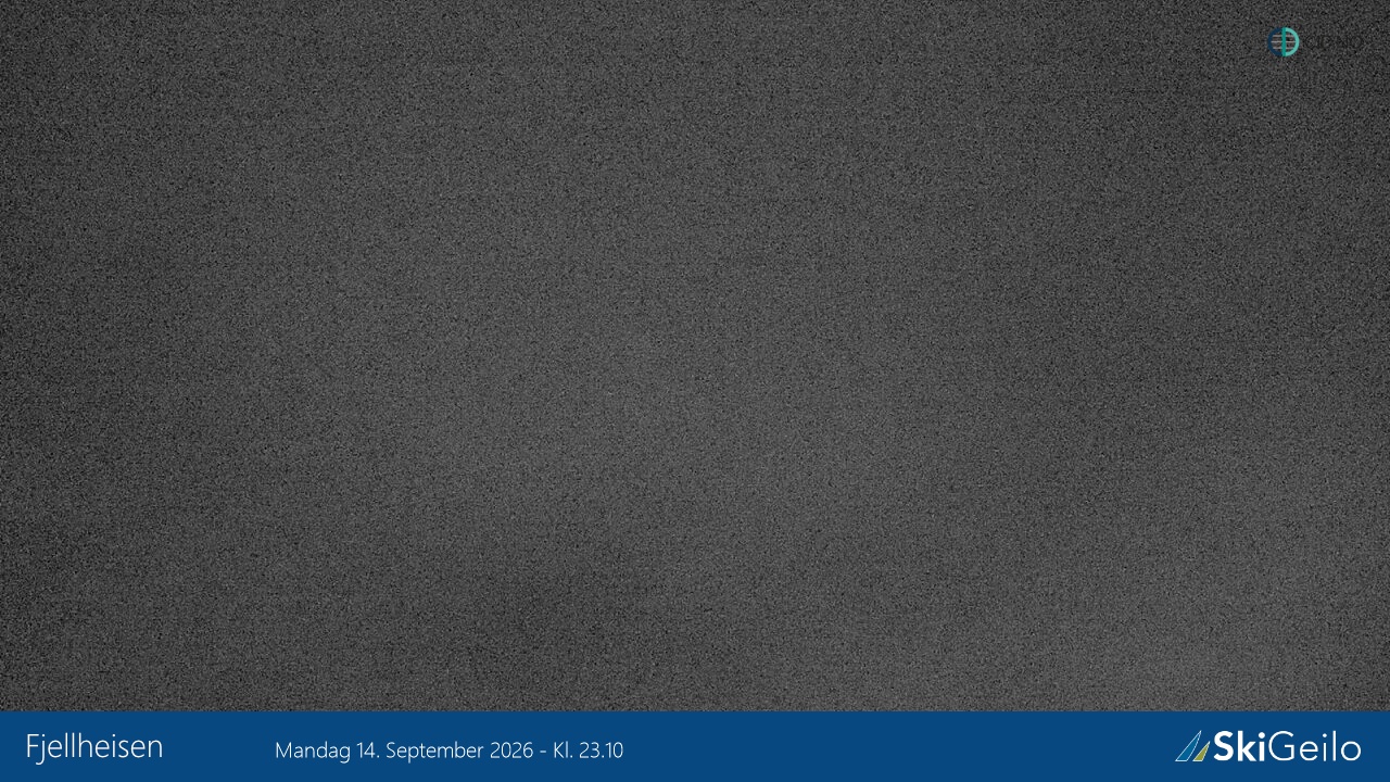 Geilo Fjellheisen snow cam captured at 14 September 2026 at 11:21 pm GMT+2