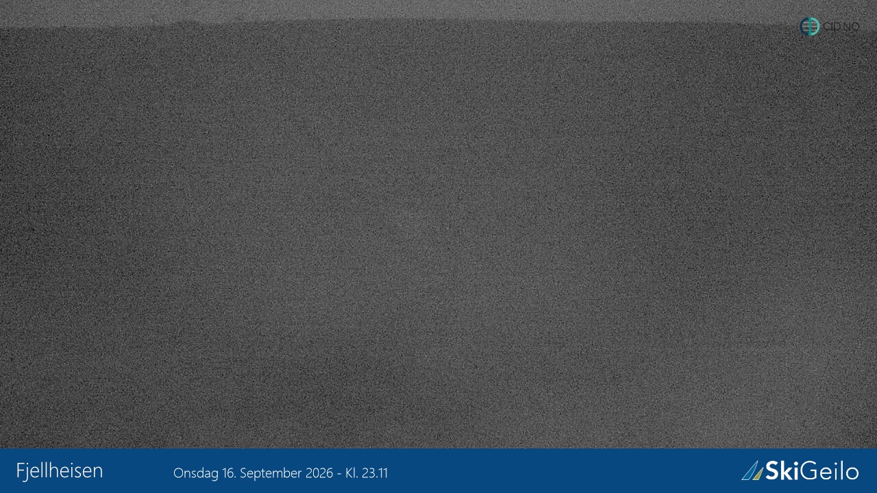 Geilo Fjellheisen snow cam captured at 16 September 2026 at 11:15 pm GMT+2