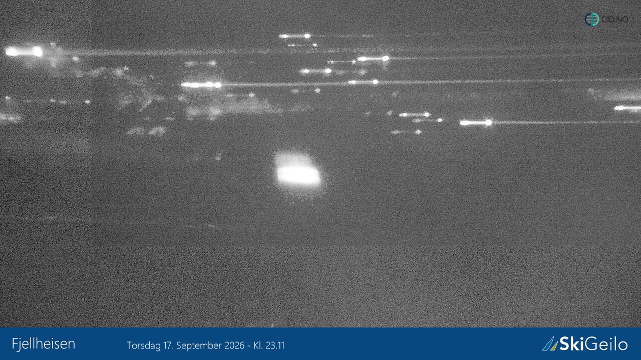 Geilo Fjellheisen snow cam captured at 17 September 2026 at 11:16 pm GMT+2