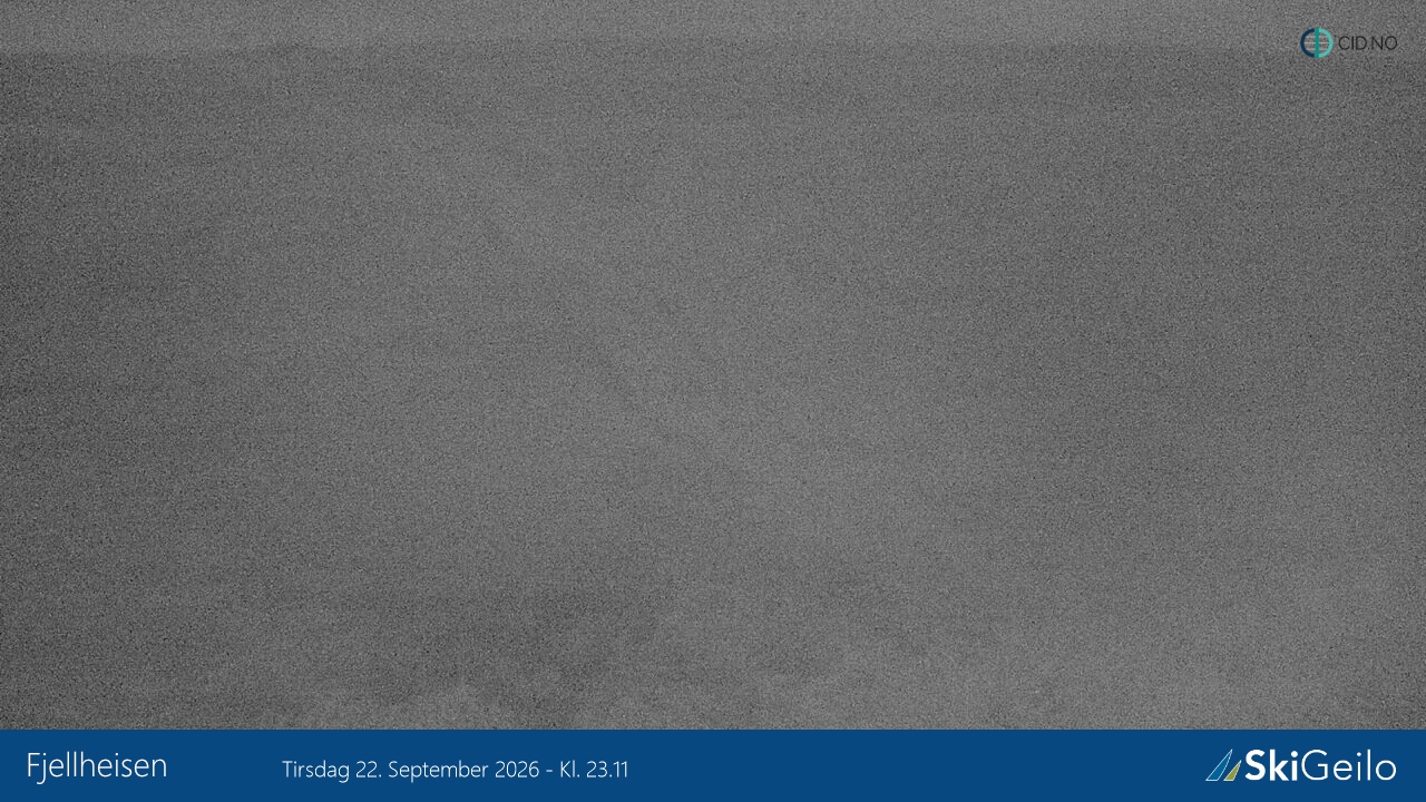 Geilo Fjellheisen snow cam captured at 22 September 2026 at 11:21 pm GMT+2