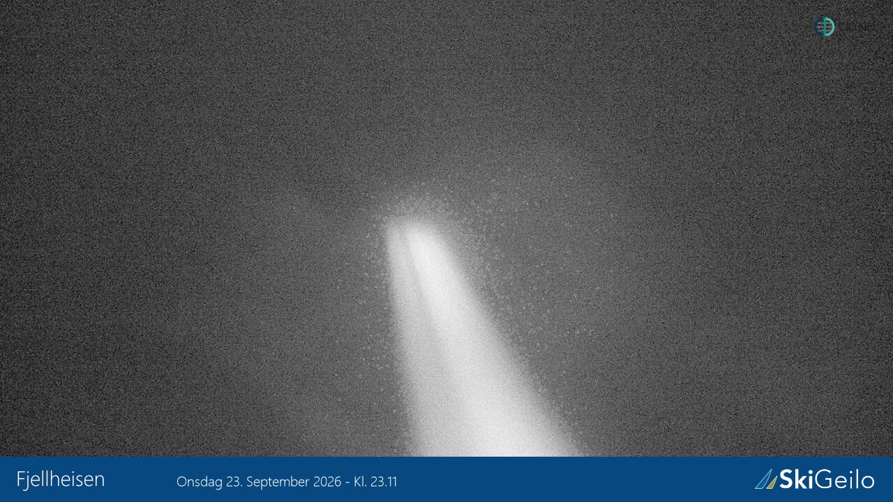 Geilo Fjellheisen snow cam captured at 23 September 2026 at 11:14 pm GMT+2