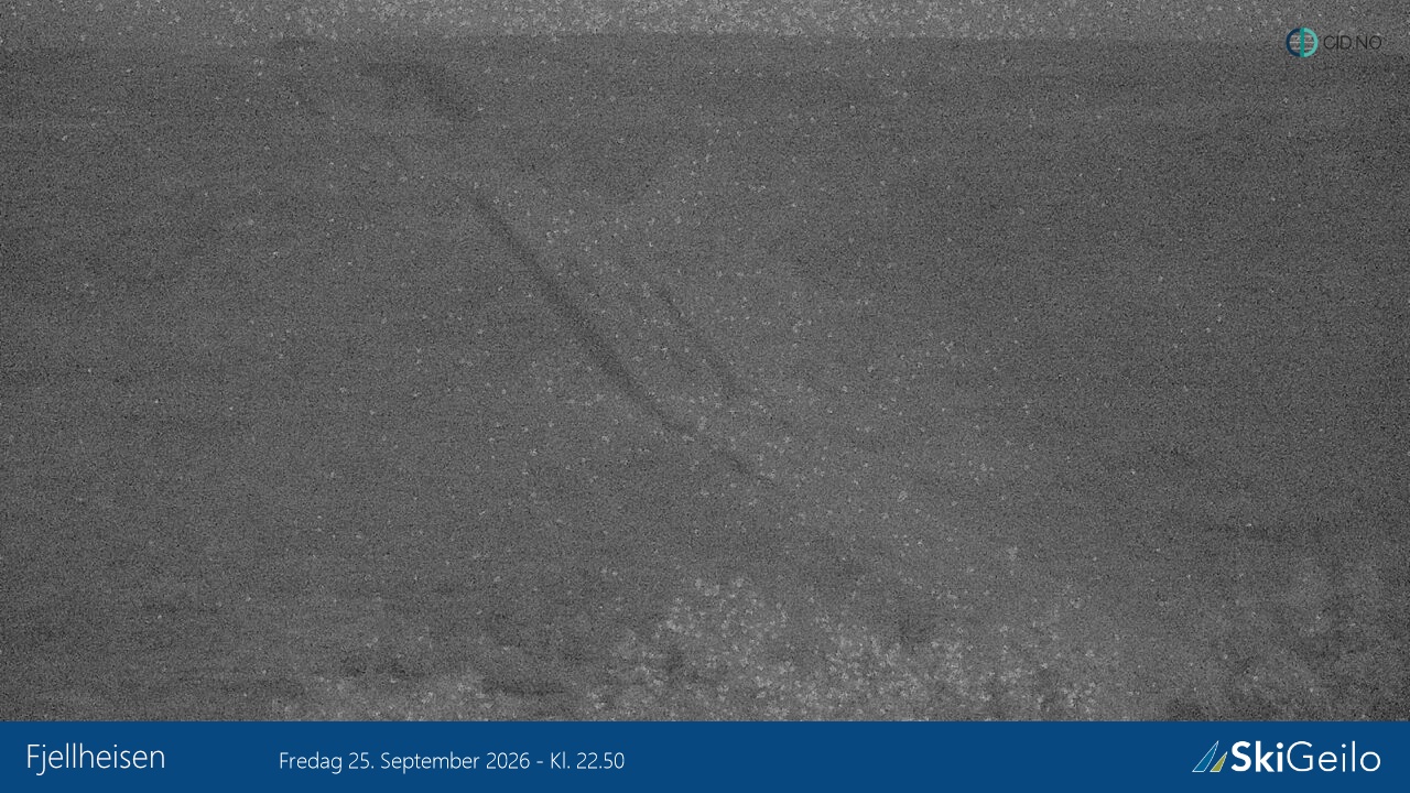 Geilo Fjellheisen snow cam captured at 25 September 2026 at 10:57 pm GMT+2