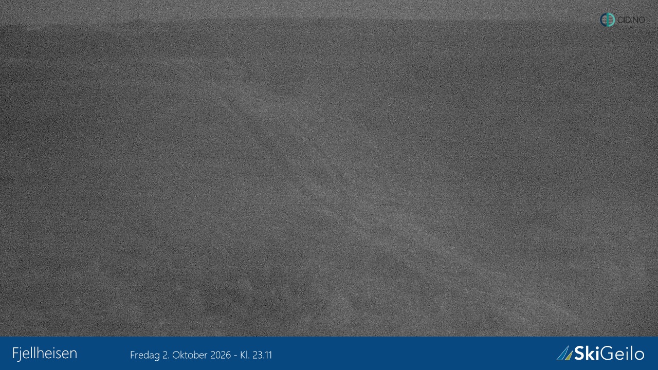 Geilo Fjellheisen snow cam captured at 2 October 2026 at 11:32 pm GMT+2