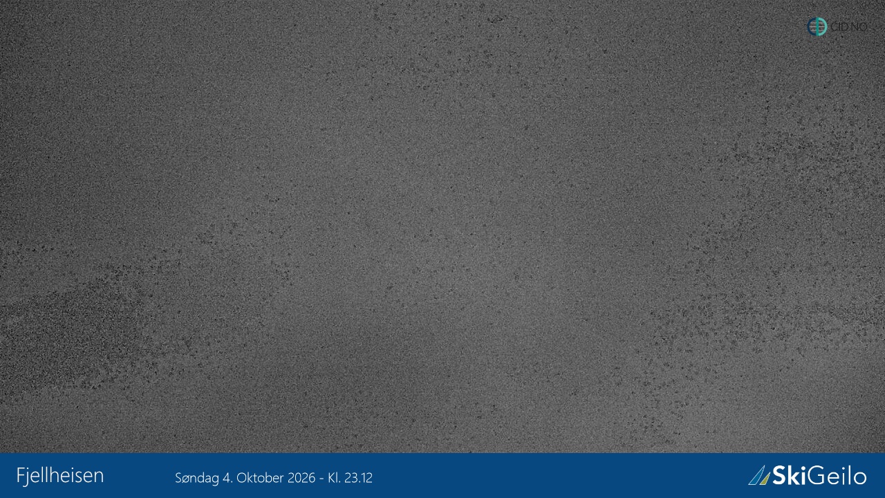 Geilo Fjellheisen snow cam captured at 4 October 2026 at 11:22 pm GMT+2