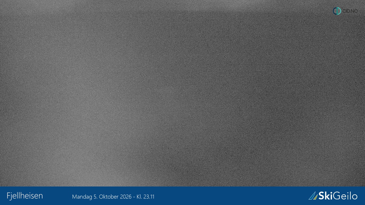 Geilo Fjellheisen snow cam captured at 5 October 2026 at 11:13 pm GMT+2