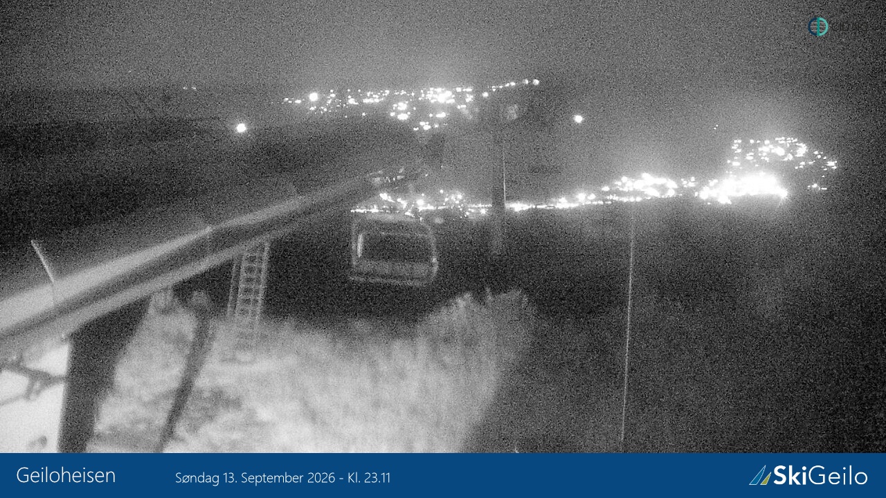 Geilo Geilotoppen Geiloheisen snow cam captured at 13 September 2026 at 11:15 pm GMT+2