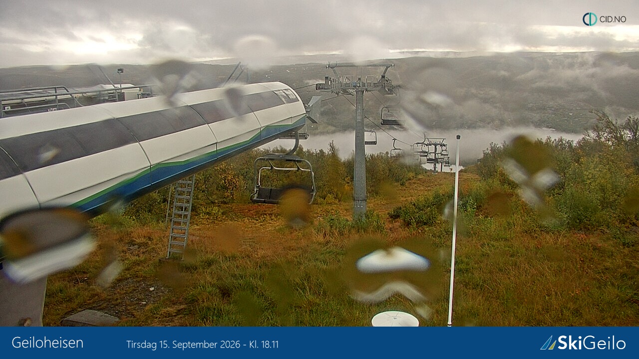 Geilo Geilotoppen Geiloheisen snow cam captured at 15 September 2026 at 6:14 pm GMT+2