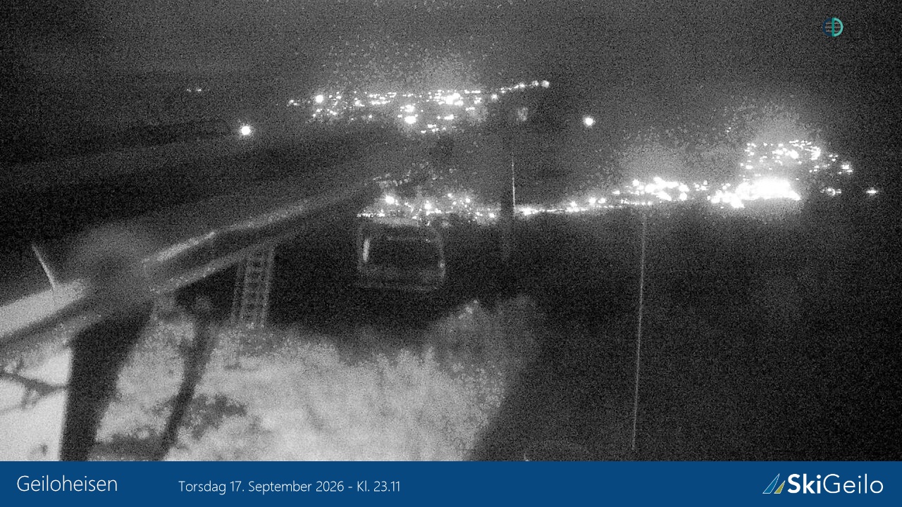 Geilo Geilotoppen Geiloheisen snow cam captured at 17 September 2026 at 11:16 pm GMT+2