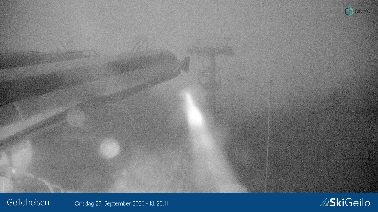 Geilo Geilotoppen Geiloheisen snow cam captured at 23 September 2026 at 11:12 pm GMT+2