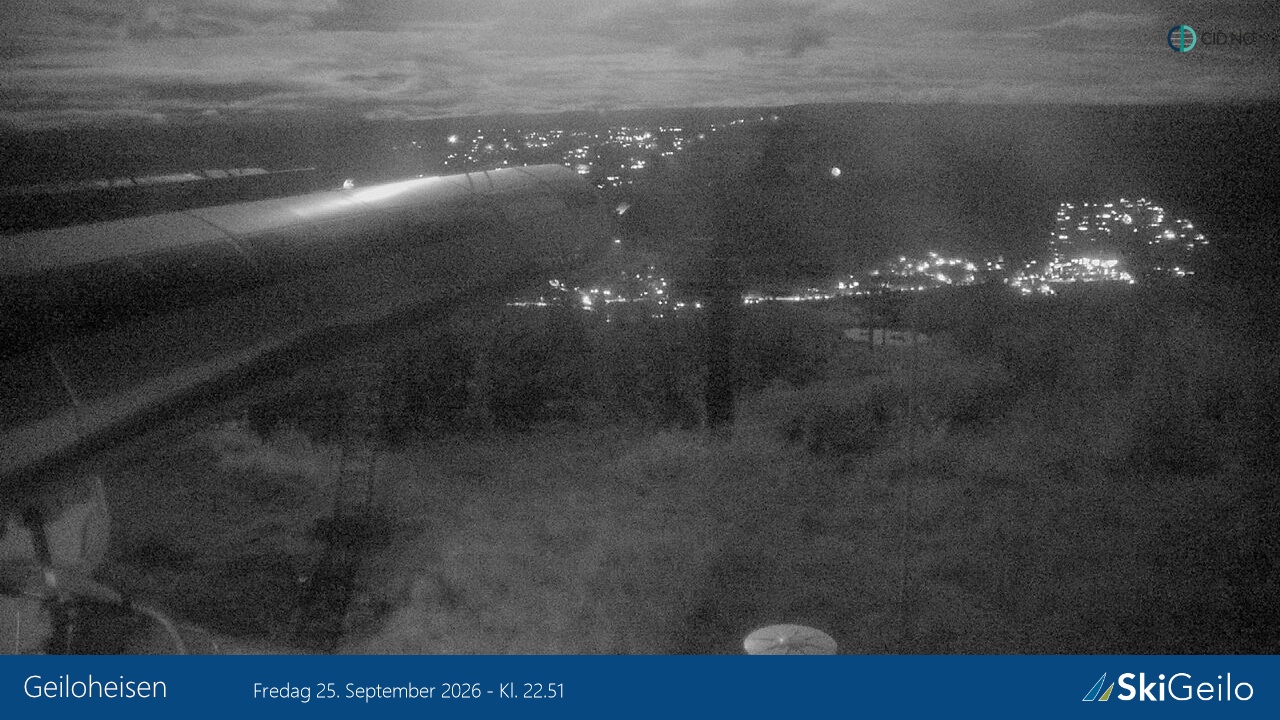 Geilo Geilotoppen Geiloheisen snow cam captured at 25 September 2026 at 10:57 pm GMT+2