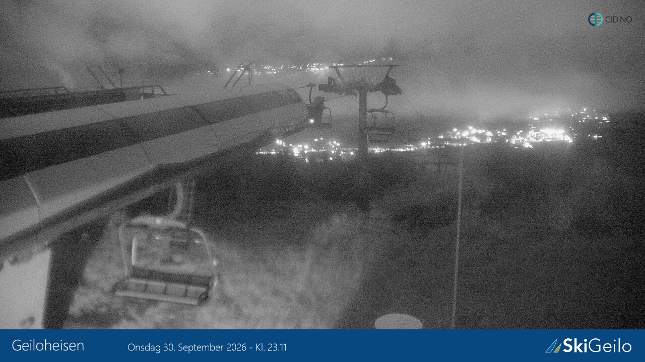 Geilo Geilotoppen Geiloheisen snow cam captured at 30 September 2026 at 11:20 pm GMT+2