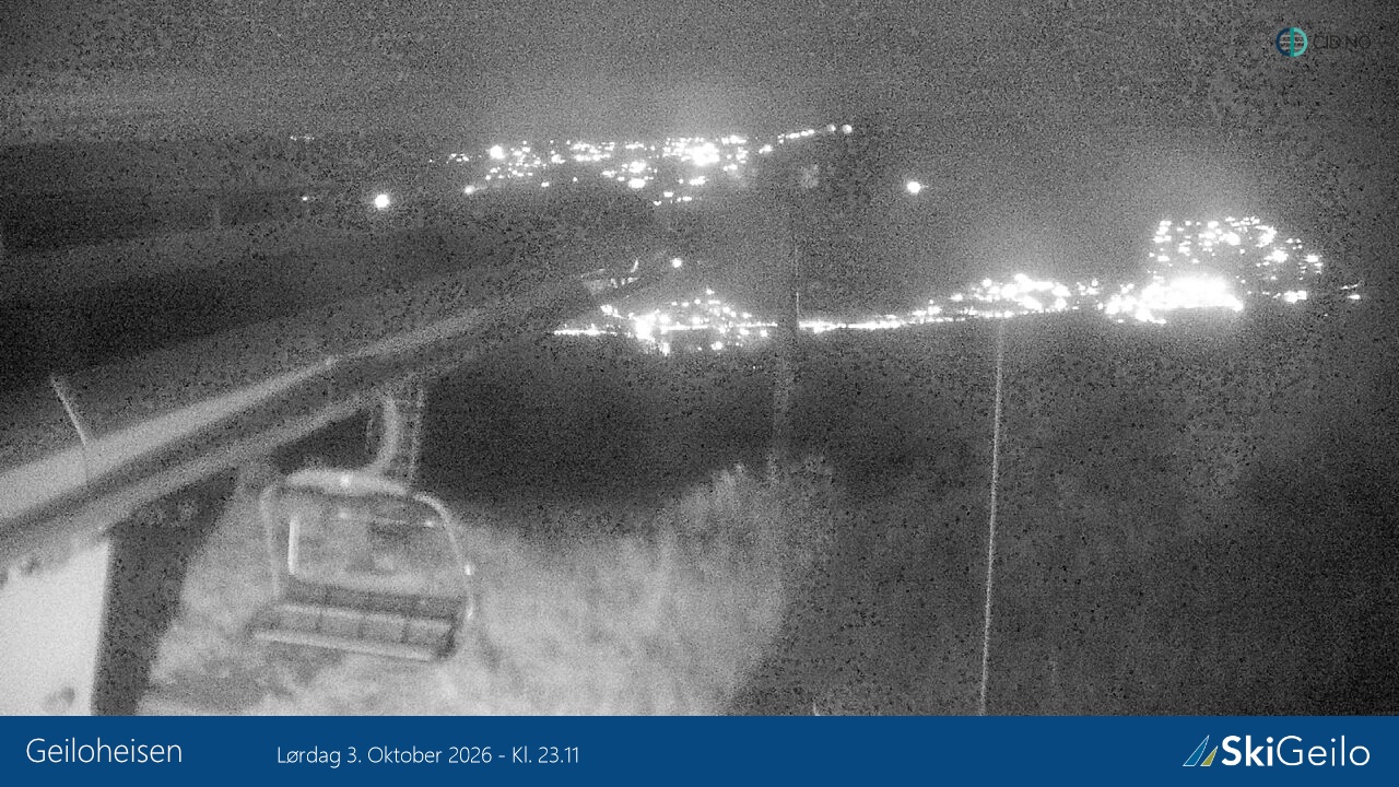 Geilo Geilotoppen Geiloheisen snow cam captured at 3 October 2026 at 11:16 pm GMT+2