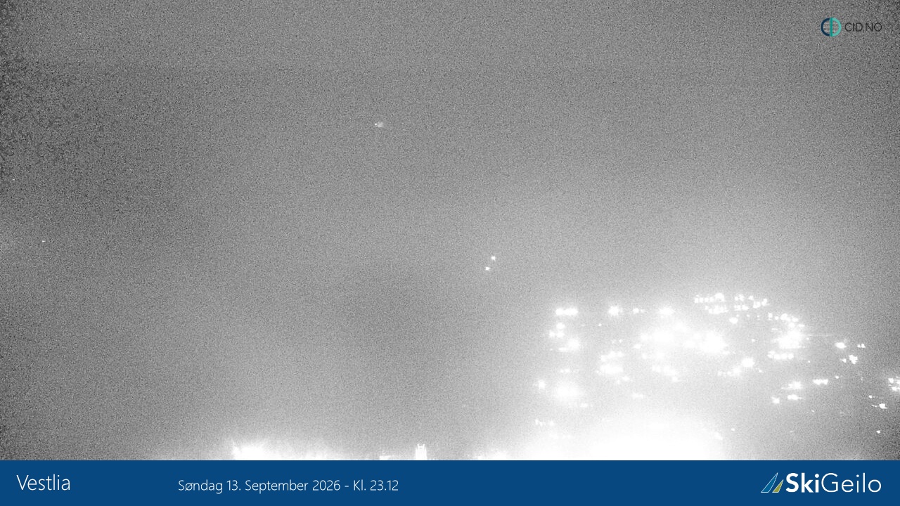 Geilo Geilotoppen Vestlia snow cam captured at 13 September 2026 at 11:16 pm GMT+2