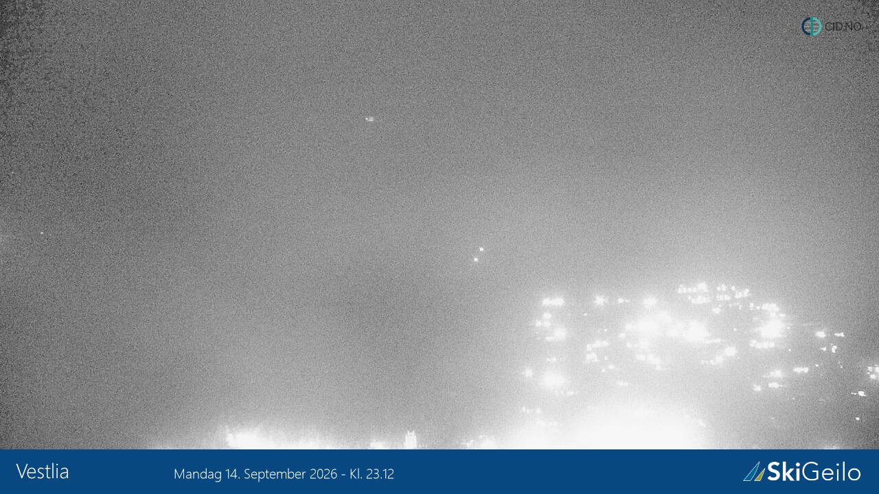 Geilo Geilotoppen Vestlia snow cam captured at 14 September 2026 at 11:21 pm GMT+2