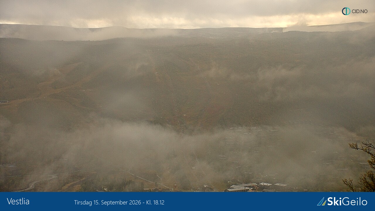 Geilo Geilotoppen Vestlia snow cam captured at 15 September 2026 at 6:14 pm GMT+2